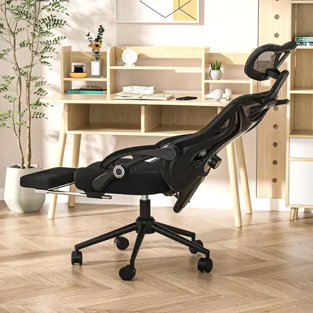 Ergonomic Office Chair with Footrest Adjustable Lumbar Support